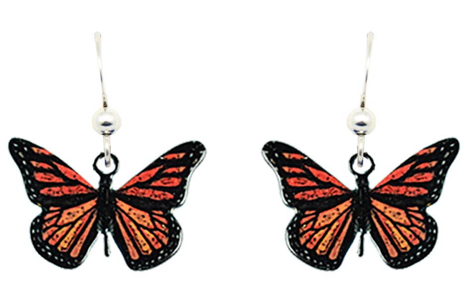 Real Monarch Danaus Plexippus Butterfly Hindwing Earrings – Oddity Bug Club